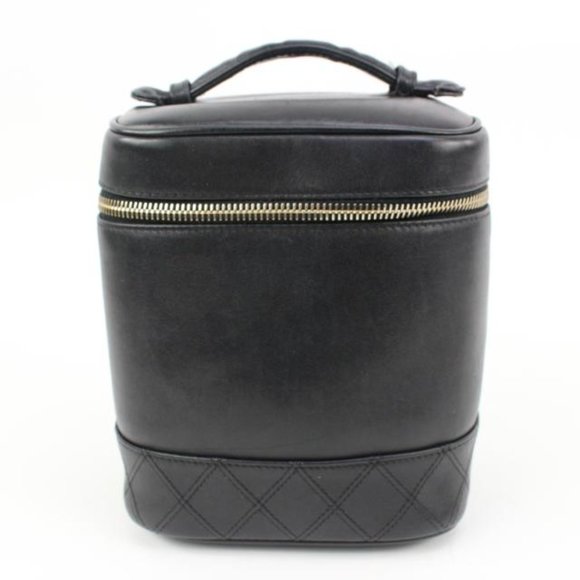 Chanel Black Quilted Lambskin Vertical Vanity Case 27ck311s - Picture 1 of 12
